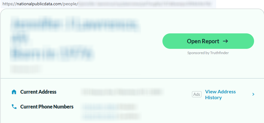 How to opt out of National Public Data - Open the profile and copy the URL
