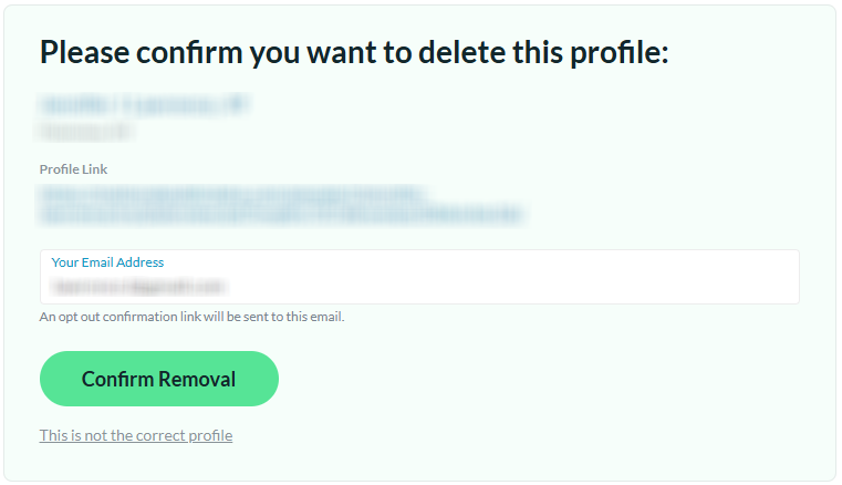 How to opt out of National Public Data - Open the privacy page and submit your identifiers - step3