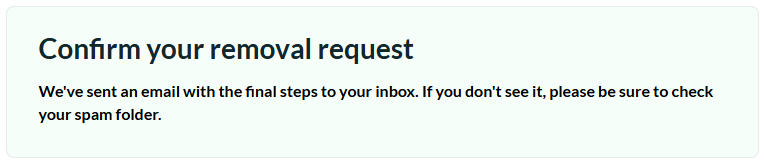 How to opt out of National Public Data - Confirm deletion
