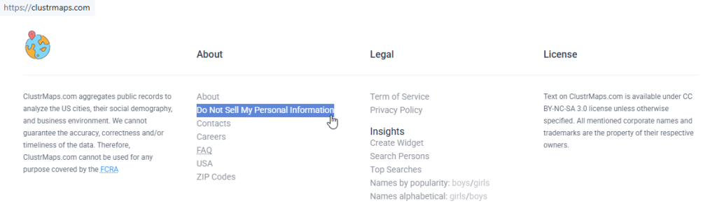 How to opt out of ClustrMaps — Open the privacy page