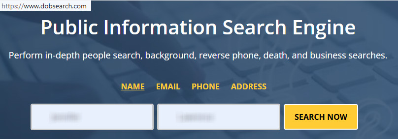 How to opt out of DOBsearch — Search for your record and copy the profile URL