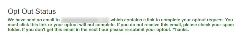 How to opt out of FamilyTreeNow — Confirm deletion — Step 2