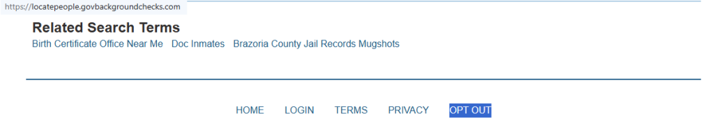 How to opt out of LocatePeople — Open the opt-out page and search for your record — Step 1
