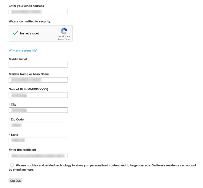 How to opt out of MyLife  — Submit your identifiers