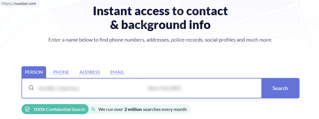 How to opt out of Nuwber — Locate your profile and copy the URL — Step 1