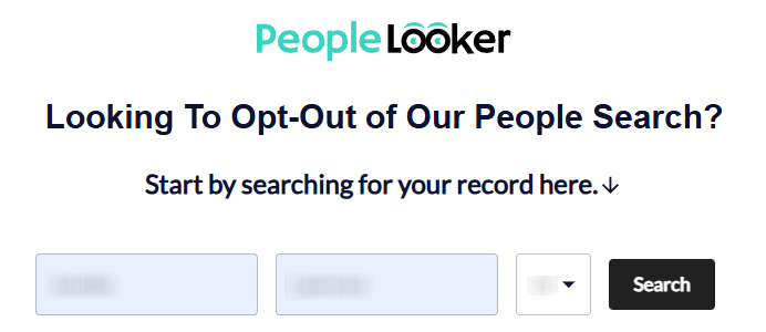 How to opt out of PeopleLooker — Open the privacy page — Step 1