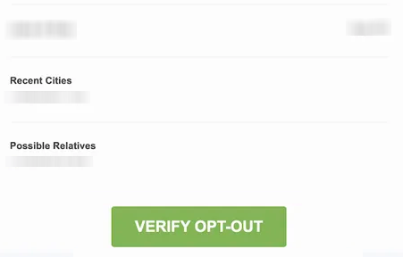 How to opt out of PeopleLooker — Confirm deletion