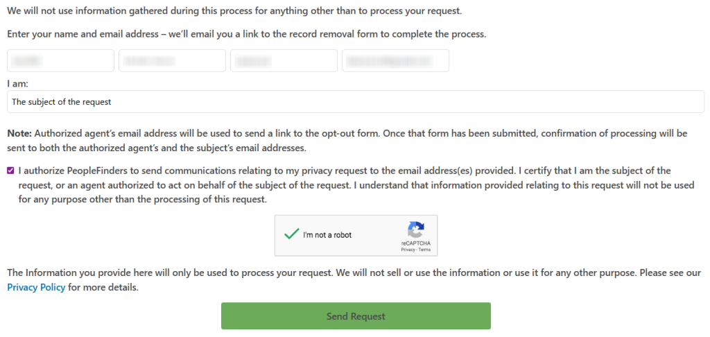 How to opt out of PrivateEye — Submit your identifiers