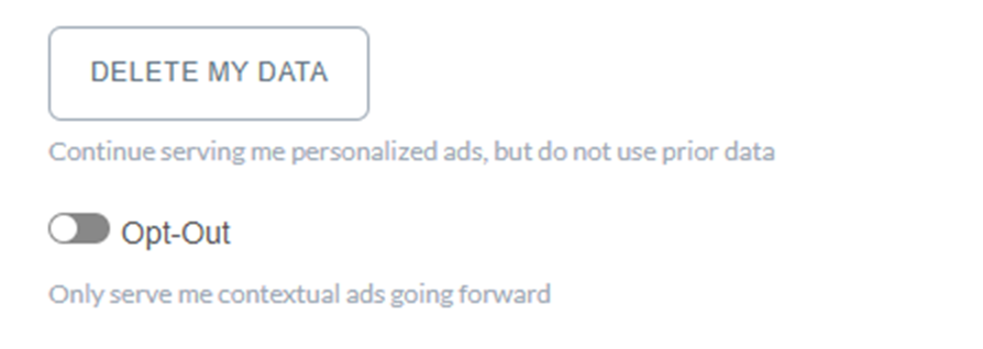 How to opt out of Taboola — Select the opt-out option — Step 2
