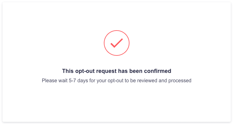 How to opt out of UnMask — Confirm deletion