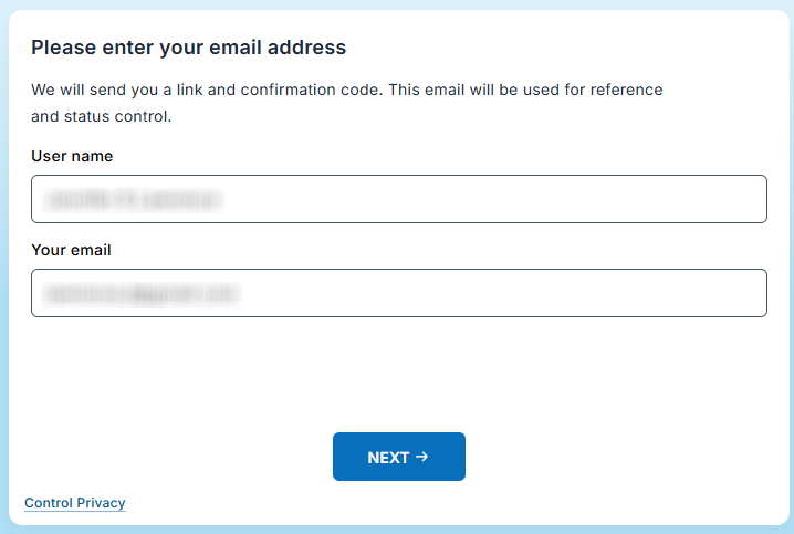 How to opt out of Veripages — Submit your identifiers and paste the URL — Step 2