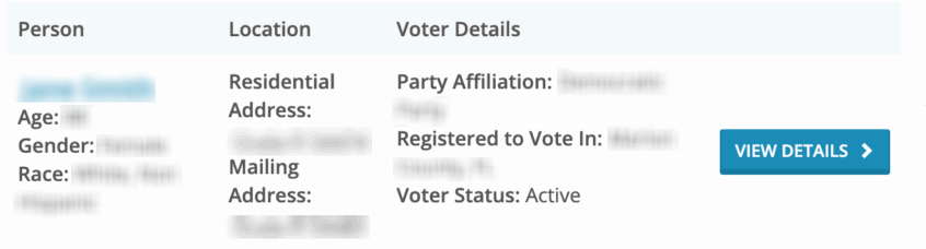 How to opt out of VoterRecords — Search for your record — Step 2