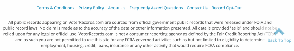 How to opt out of VoterRecords — Open the opt-out page