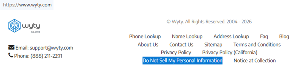How to opt out of Wyty — Open the official opt-out form
