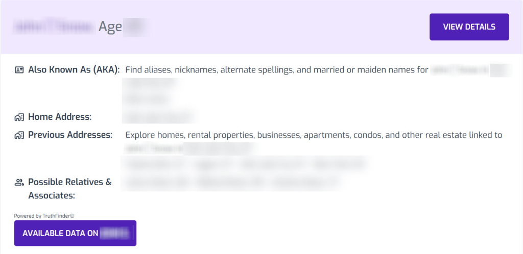 How to opt out of Inforver — Search for your record — Step 2