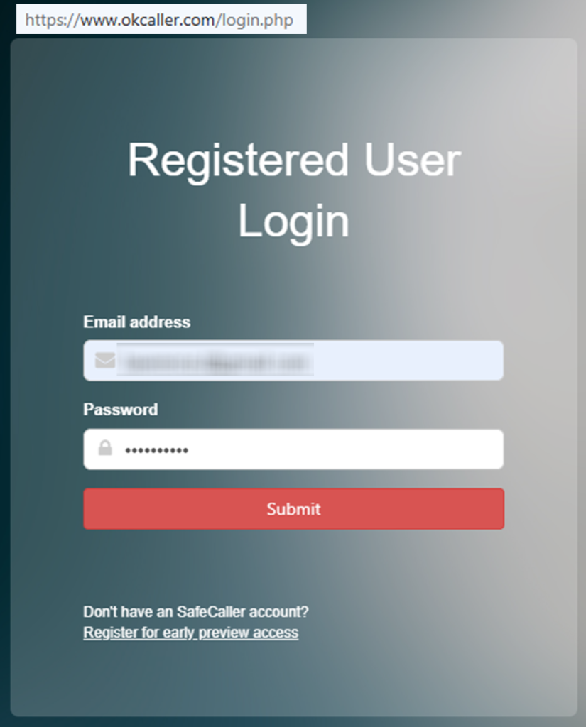 How to opt out of OkCaller — Log in to your account