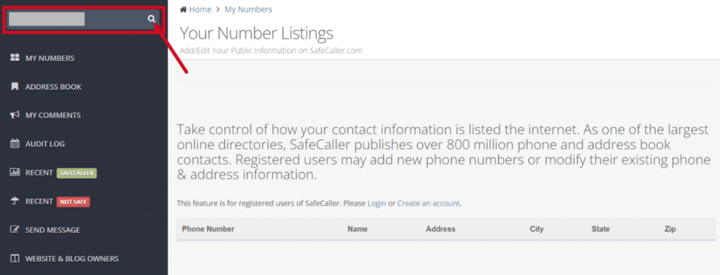 How to opt out of OkCaller — Enter your phone number