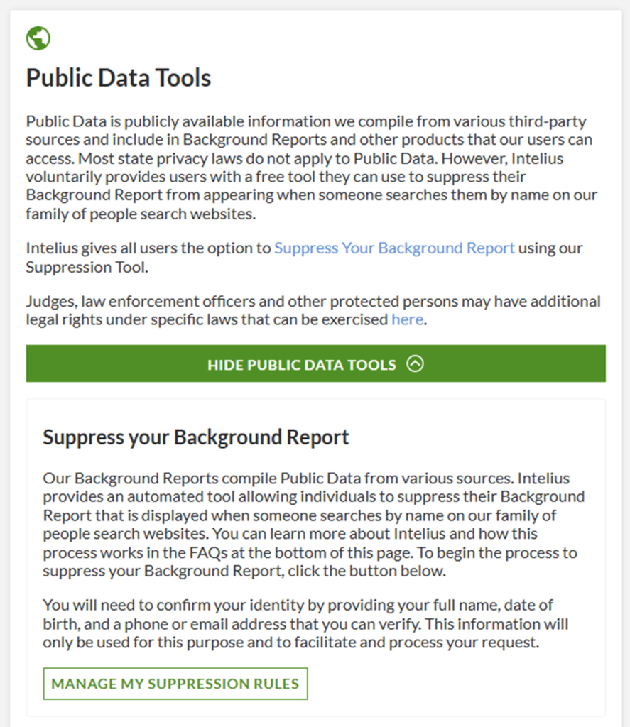 How to opt out of OnlineSearches — Open the official opt-out form —  Step 2