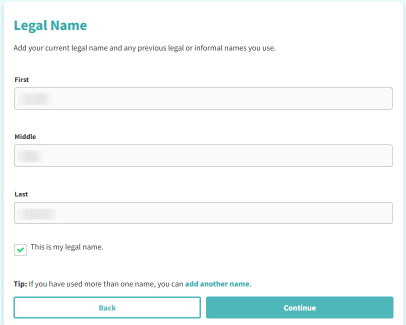 How to opt out of PeopleLookup — Submit your identifiers — Step 2